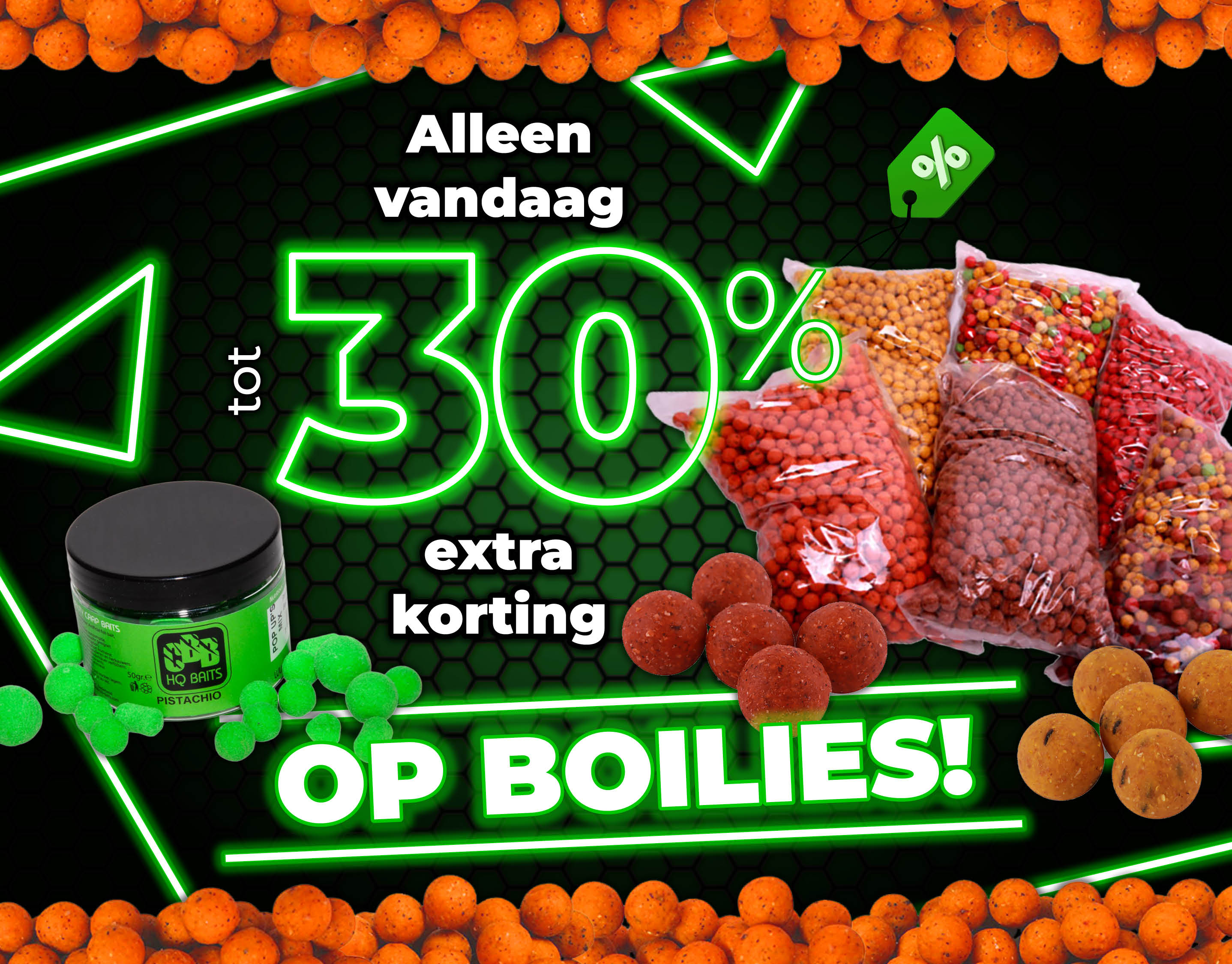 Subbanner: Tot 30% boilies (Groen)