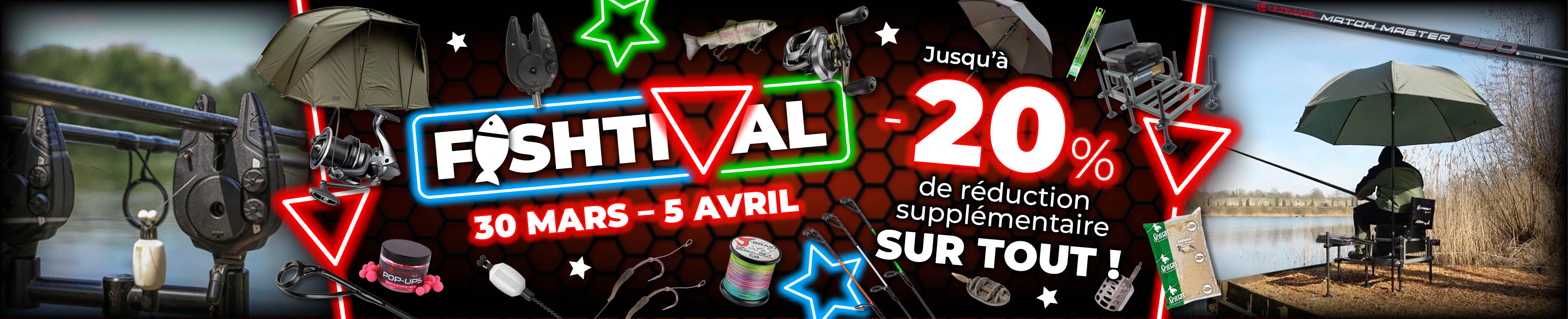 Topbanner: Tot 20% Alle Deals (actieperioden-Fishtival 2026)