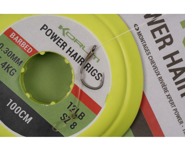 Korum Power Hair Rigs 1m (6 pieces)