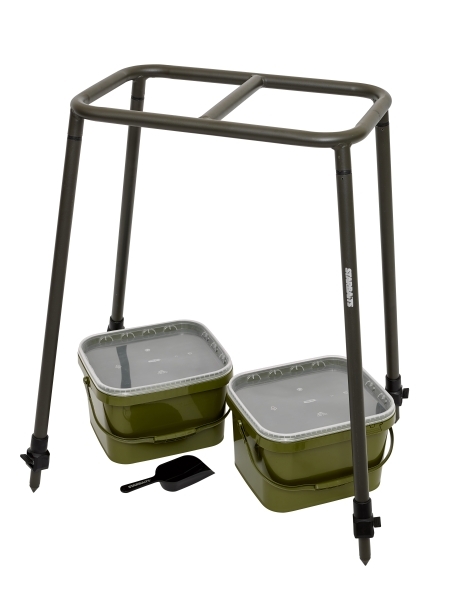 Starbaits Square Bucket Platform (Incl. 2 Emmers + Voerschep)