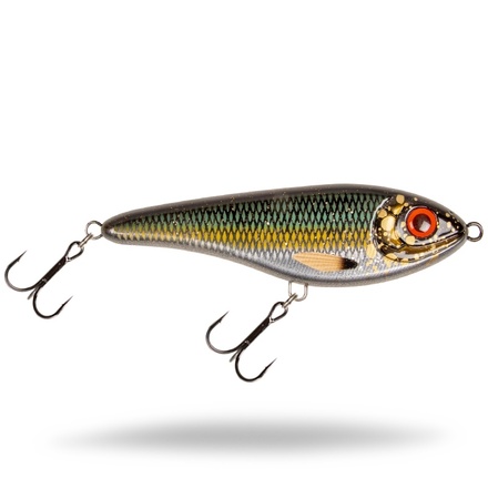 Strike Pro Buster Jerk II Jerkbait Gold Miner 12cm (37g)