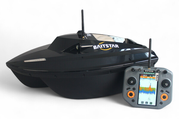 BaitStar Baitboats Xpert Black AllinOne Voerboot (Baitthrower, GPS & Dieptemeter)