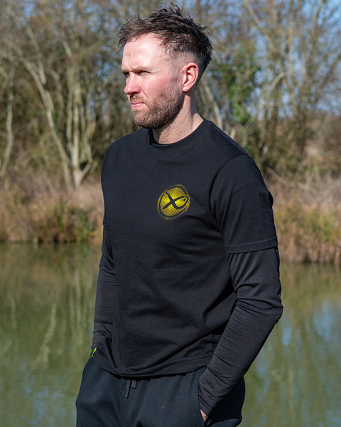 Matrix Large Fade Logo T-Shirt Black/Lime