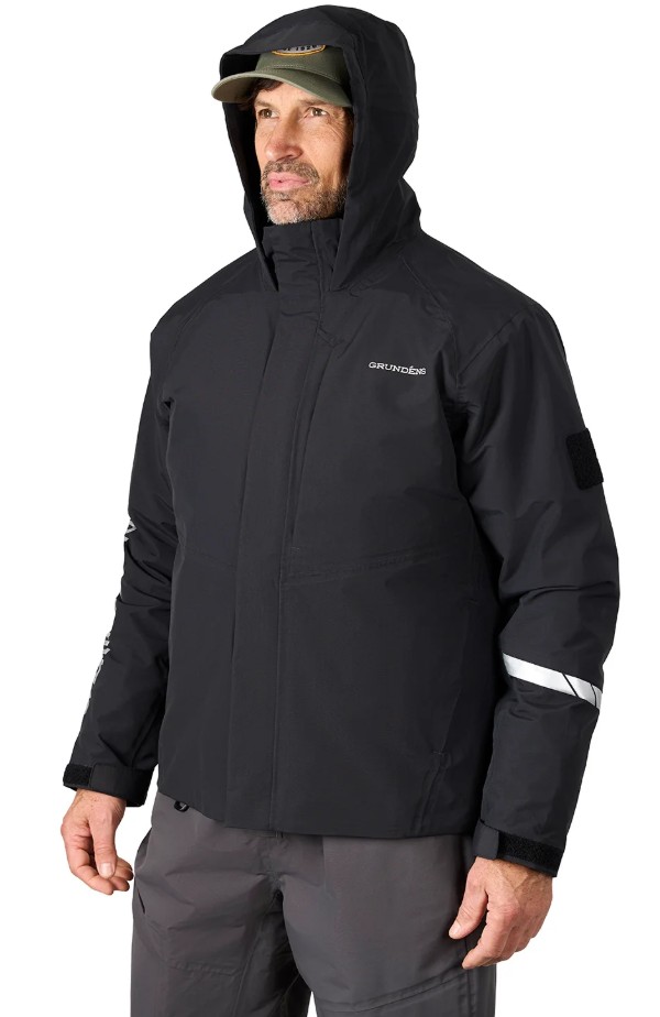Veste De Pêche Grundens Shoreman Homme - Noir - Taille 2XL - Capuche Intégrée