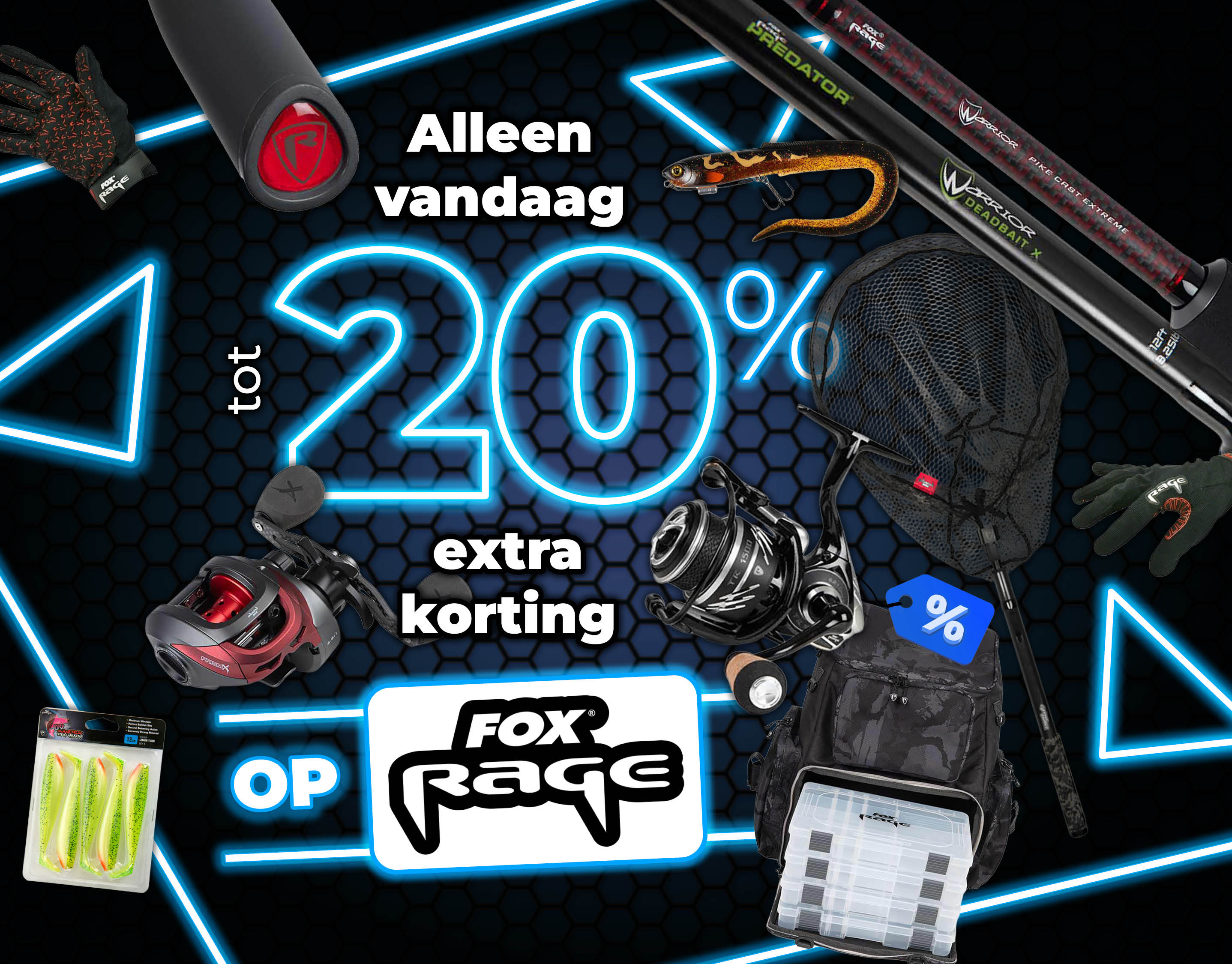 Subbanner: Tot 20% Fox Rage (Blauw)