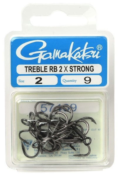 Gamakatsu Salt Water Treble 2X NSB Drilling - #2