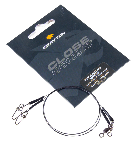 Grayton Close Combat Titanium Wire Leader 7-Strand 40cm (2 Stuks)