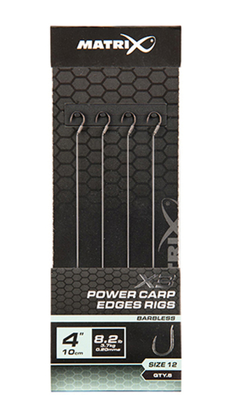 Matrix X3 Power Carp Edge Rigs 10cm (8pcs) - 0.20mm/Size 12