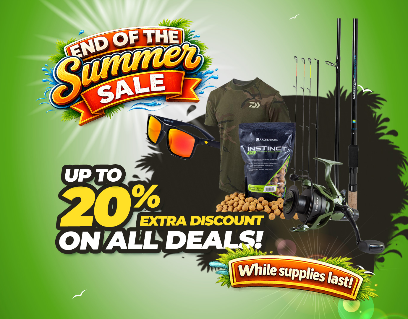 Subbanner: Tot 20% Alle Deals (End of Summer)