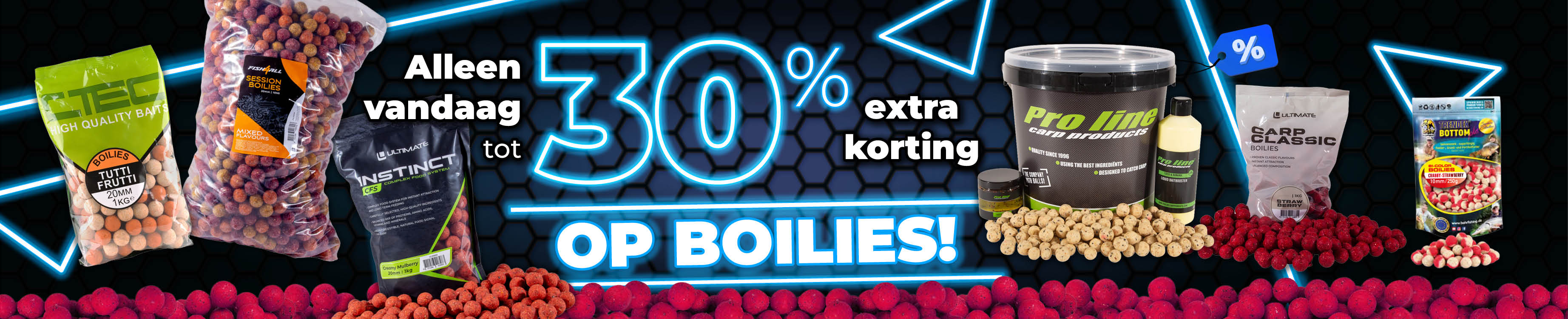 Topbanner: Tot 30% Boilies (Blauw)