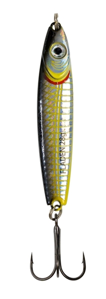 Fladen HoloTwist Spoon 28g  - Yellow/Black/Silver
