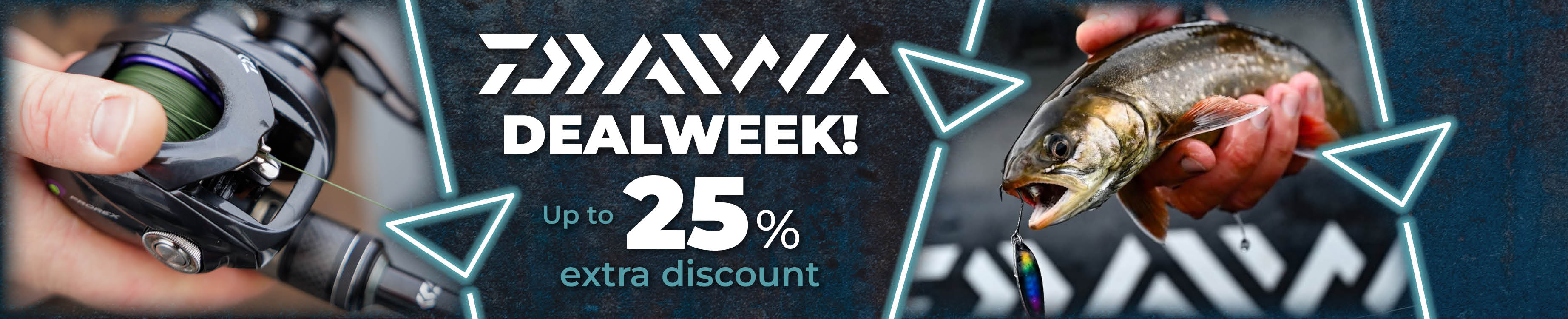 Weekactie: Topbanner: Tot 25% Daiwa