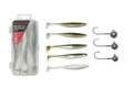 *Ultimate EZ-Shad & Jighead Kit Loodvrij 10cm (7 + 10 + 14g) (8pcs) - Natural