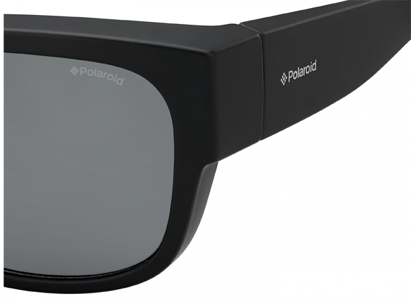 Polaroid Polariserende Half Rim Suncover Zonnebril Zwart Lichtgewicht Polaroid Polariserende Half Rim Suncover Zonnebril Zwart Lichtgewicht