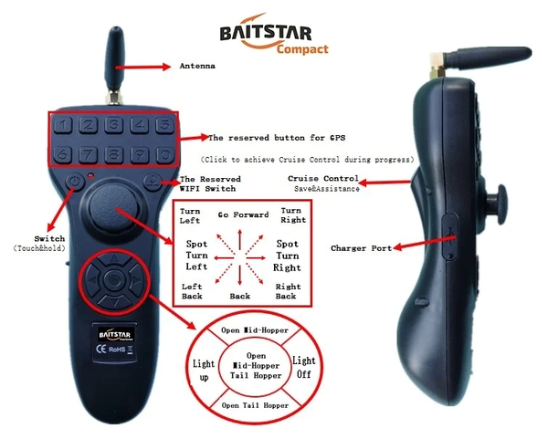 Łódka Zanętowa Baitstar Compact Plus (Incl. SonarTab Wifi Fishfinder)