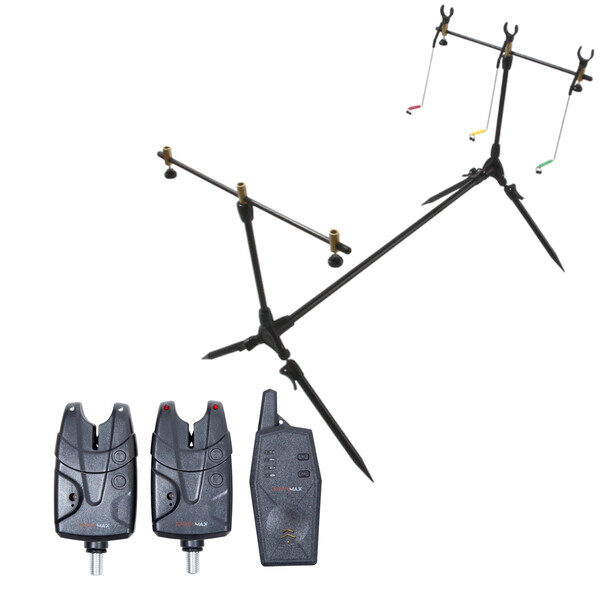 Catchmax 2+1 Bite Alarm Set + Complete Rodpod