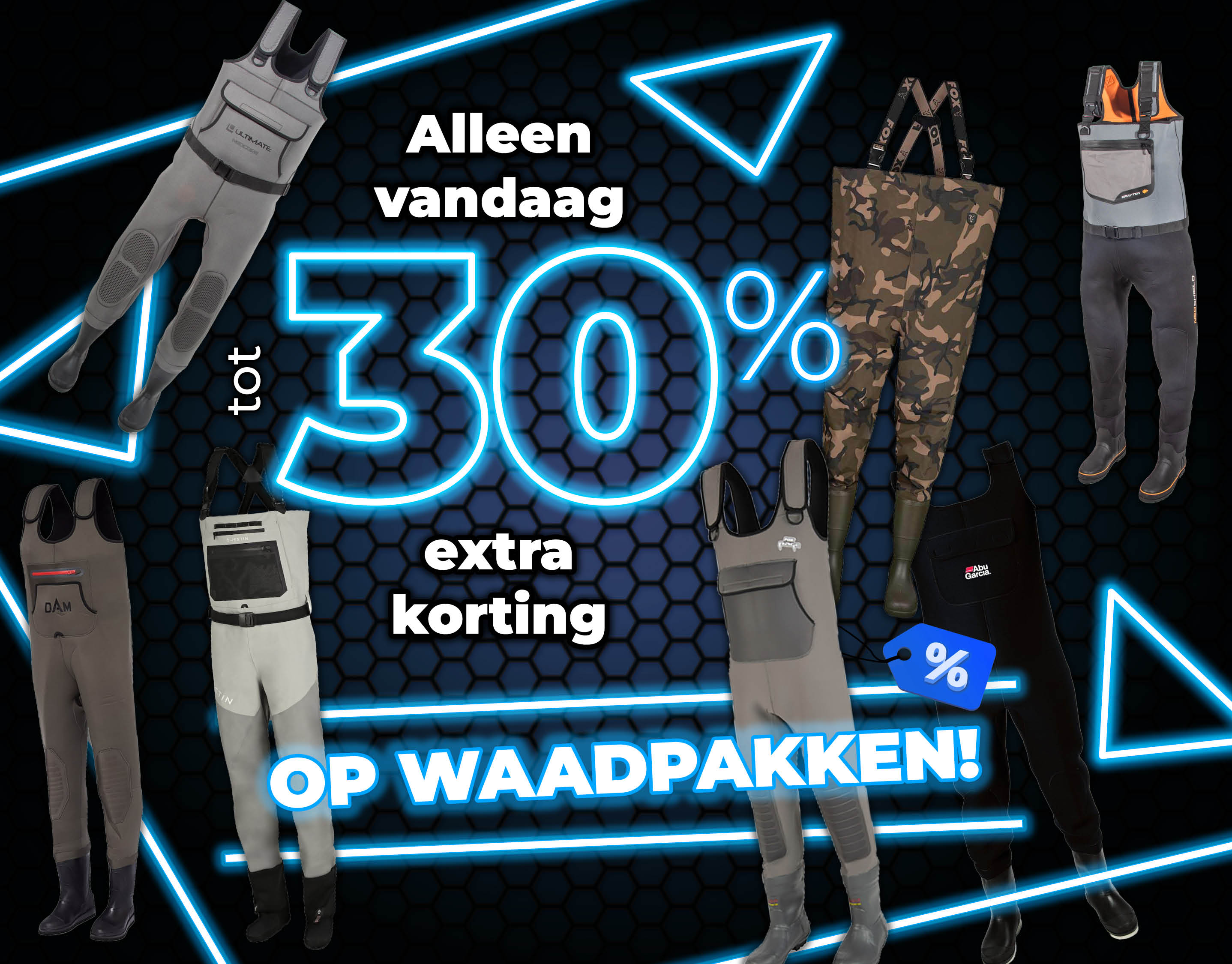 Subbanner: Tot 30% Waadpakken (Blauw)