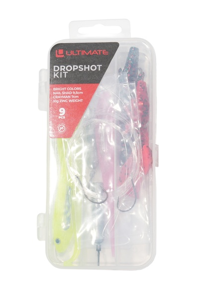 Kit Ultimate Dropshot Senza piombo 150cm 0.30mm 7 + 9.5cm (10g) (9pcs) - Bright