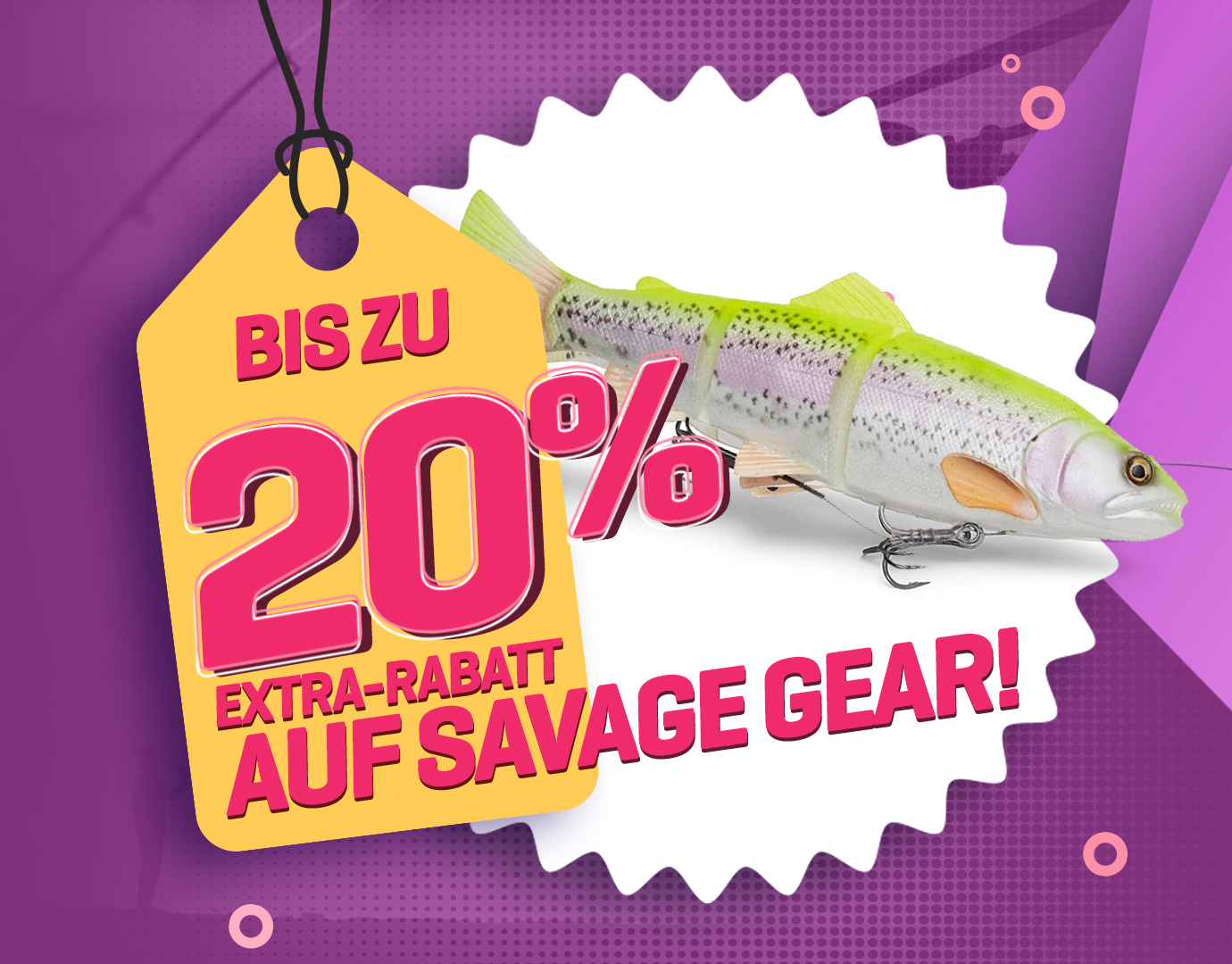 Subbanner: Tot 20% Savage gear (actieperioden 2025)