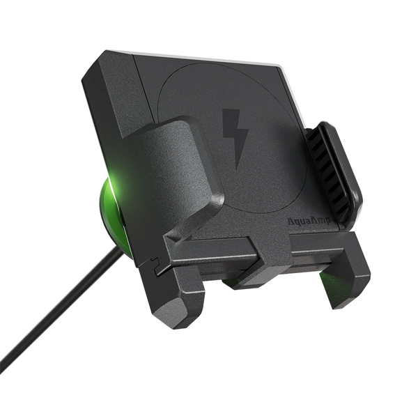 AquaAmp 925X-SS Verticale Slanke Klemhouder Met LED Oplader 25W Qi2.2
