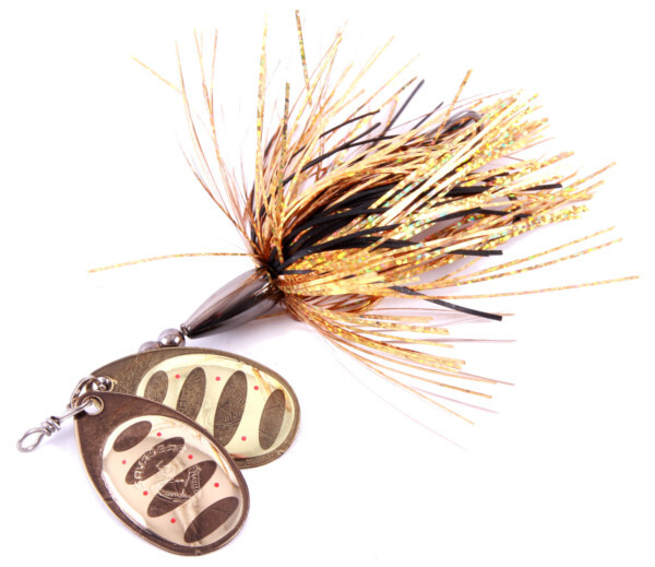 Savage Gear Double Propulsion Spinner - Gold Black Flame