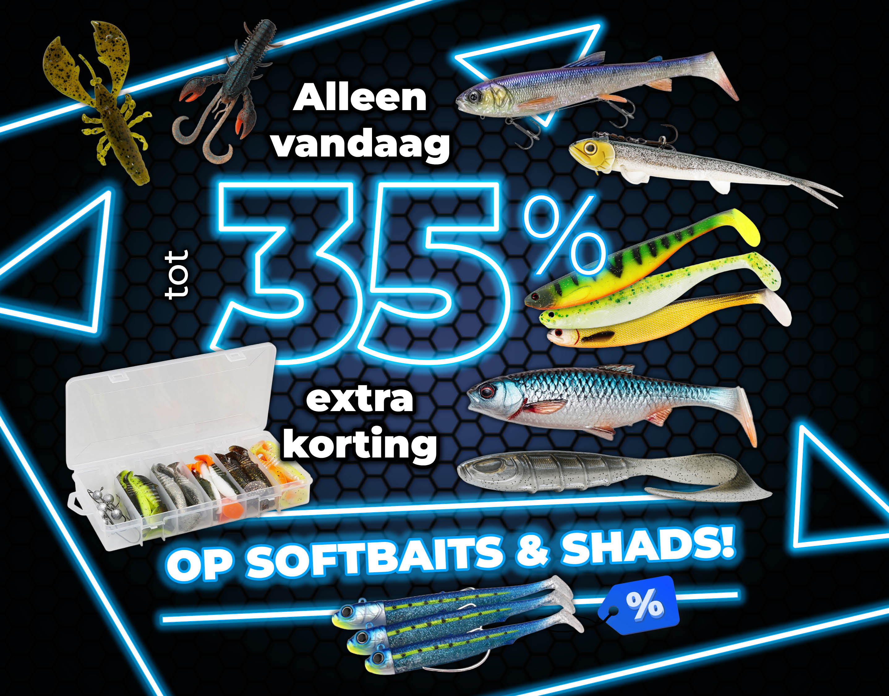 Subbanner: Tot 35% Softbaits & shads (Blauw)
