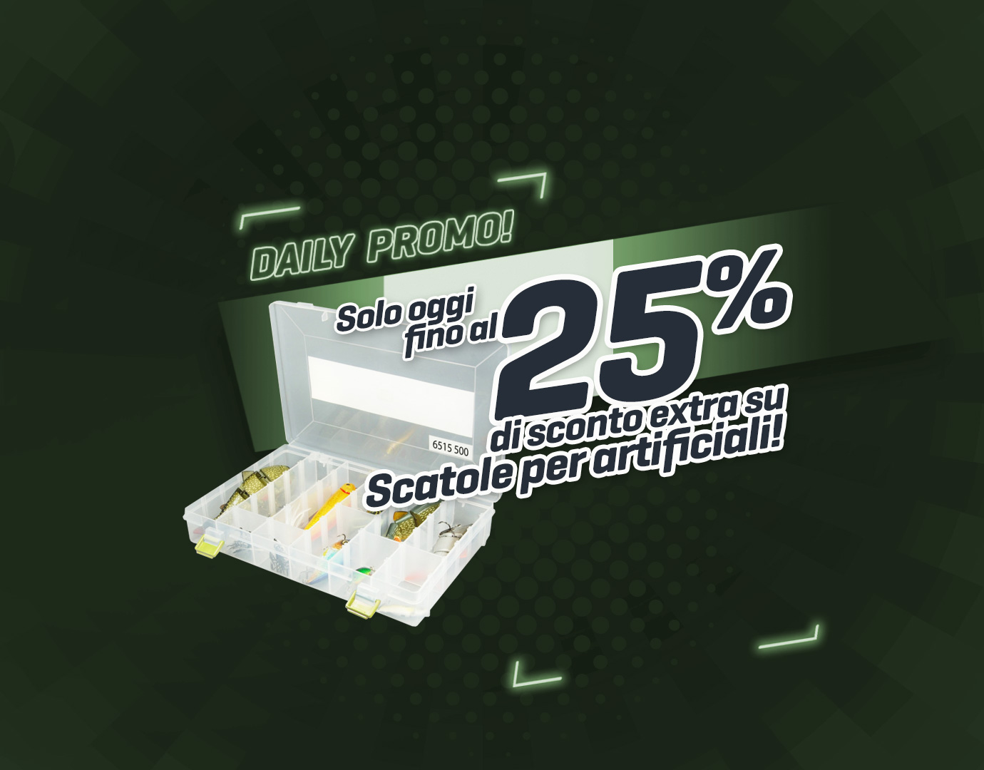 Subbanner: Tot 25% Tackleboxen (Groen)