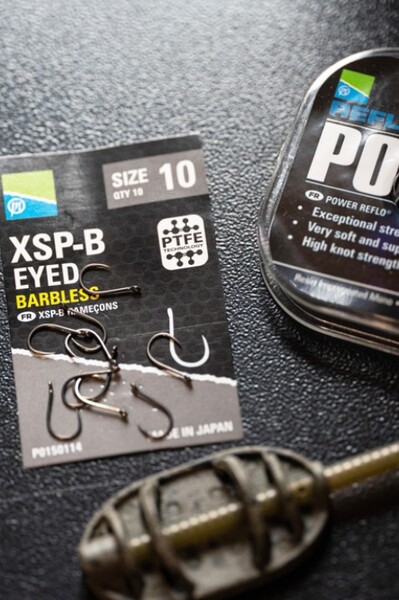 Preston XSP-B Eyed Barbless Witvishaken (10 Stuks)