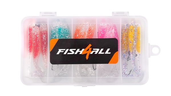 Fish4all Ghosty Softbait & Jighead Ultra Light Box (20pcs)