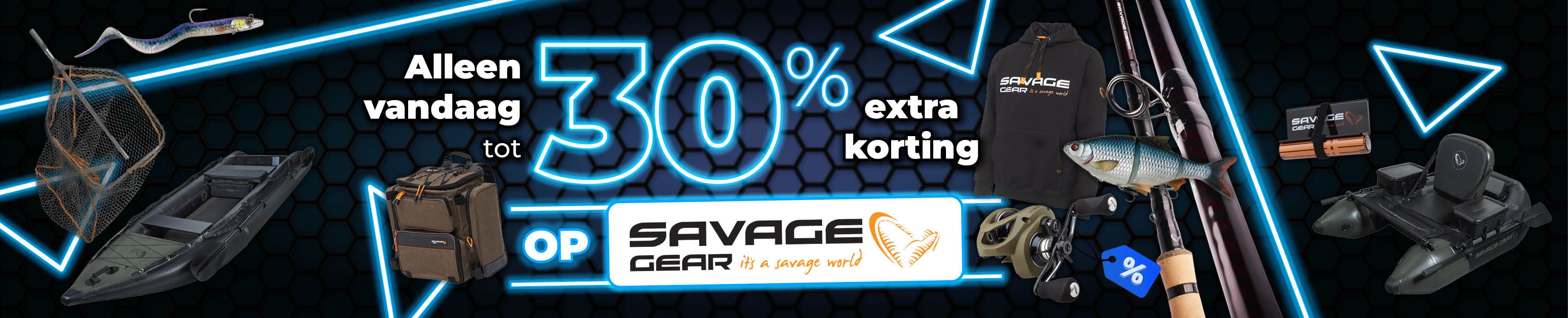Topbanner: Tot 30% Savage gear (Blauw)
