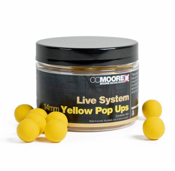 CC Moore Live System Yellow Pop Ups 14mm (45pcs)