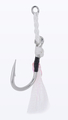 Mustad Heavy Jig Assist Rig W/ White Flash Artificial Lure Hook (2pcs)