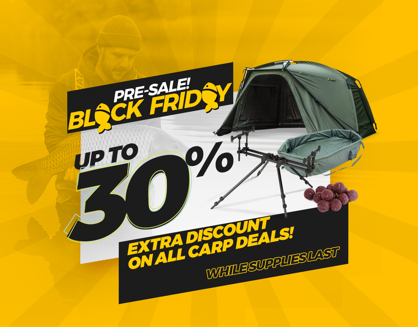 Subbanner: Tot 30% Karper (pre-bf 2025)