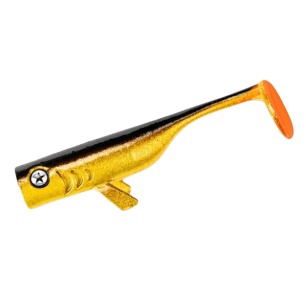 LMAB Drunk Bait Shad 12 cm (4 pzas.) - Gold Orange