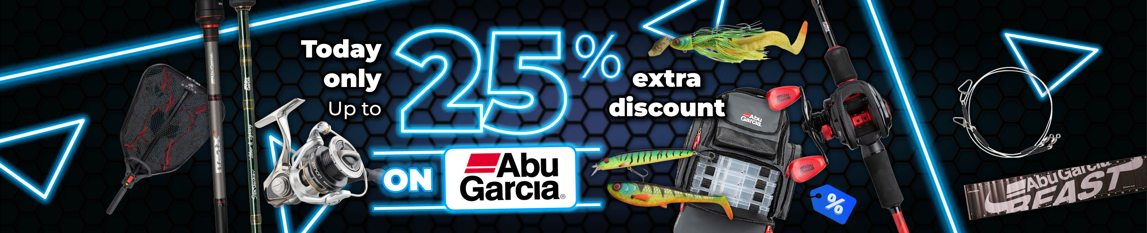 Topbanner: Tot 25% Abu Garcia (Blauw)