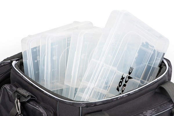 Fox Rage Voyager Camo Carryall M (incl. 4 Medium Shallow & 1 Small Tackleboxes)