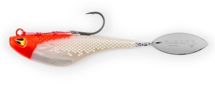 Black Cat Mad Flash Spin Catfish Tail Spinner Red Head 14cm (82g)