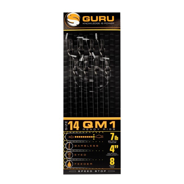 Guru QM1 Speedstop Ready Rigs Coarse Fish Leader 10cm (8 pieces)