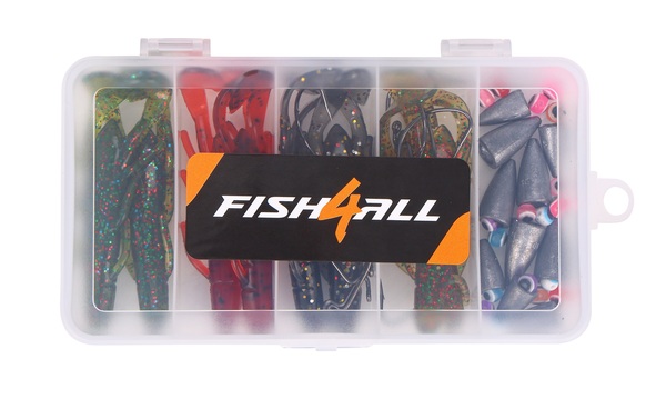 Fish4All Softbait Creature Texas/Carolina Box (50 pieces)