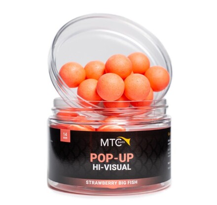 MTC Baits Pop-Up Hi-Visual Dumbell Strawberry Big Fish (10x15mm)