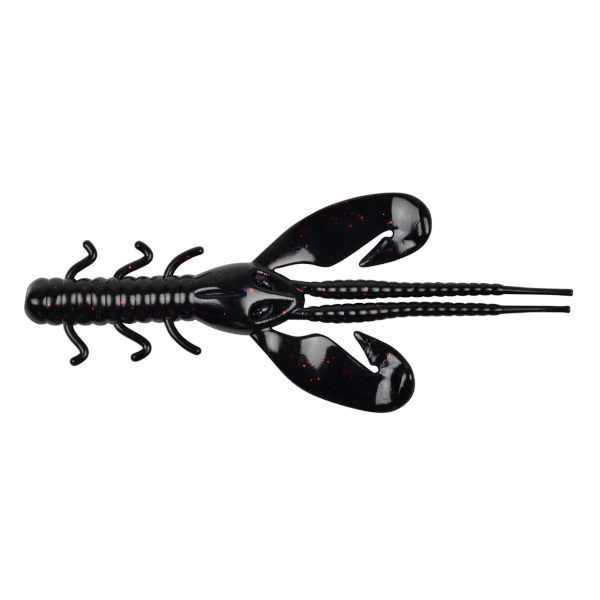 Berkley Powerbait Rocket Craw 4'' 8pcs - Black Red Fleck