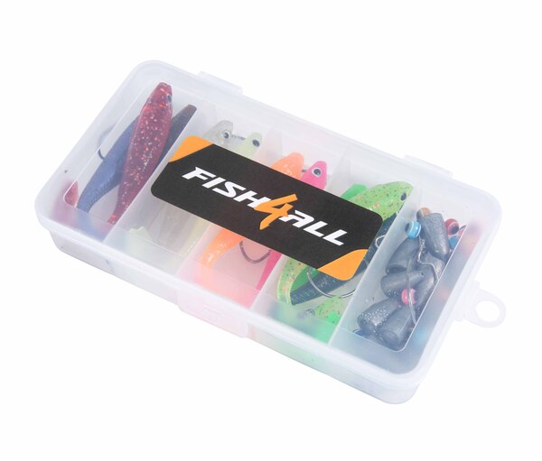 Fish4All Softbait Shad Texas/Carolina Box (50pcs)