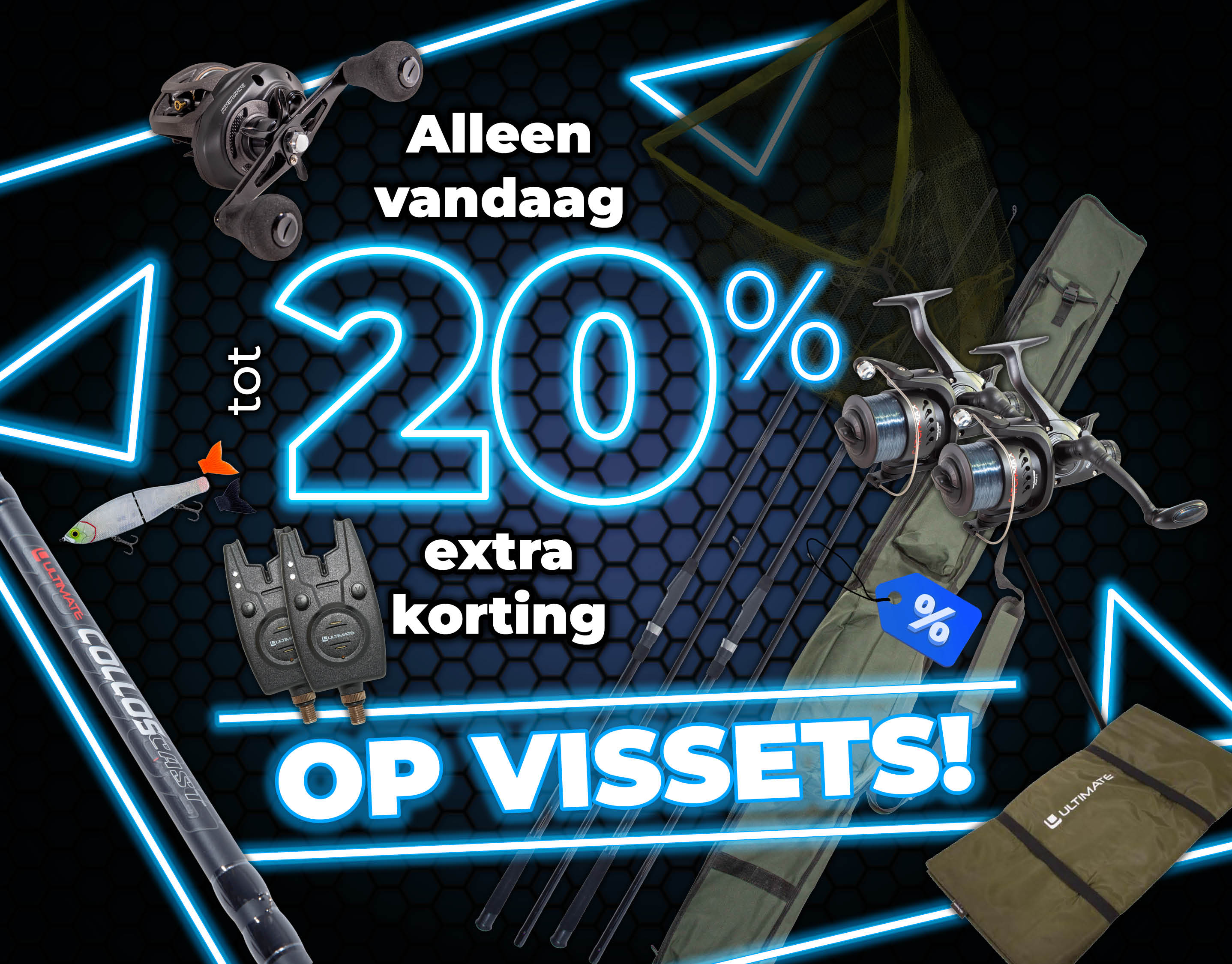 Subbanner: Tot 20% Vissets (Blauw)