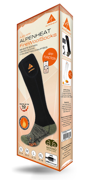 Alpenheat Electronically Heated Socks - Merino Wool