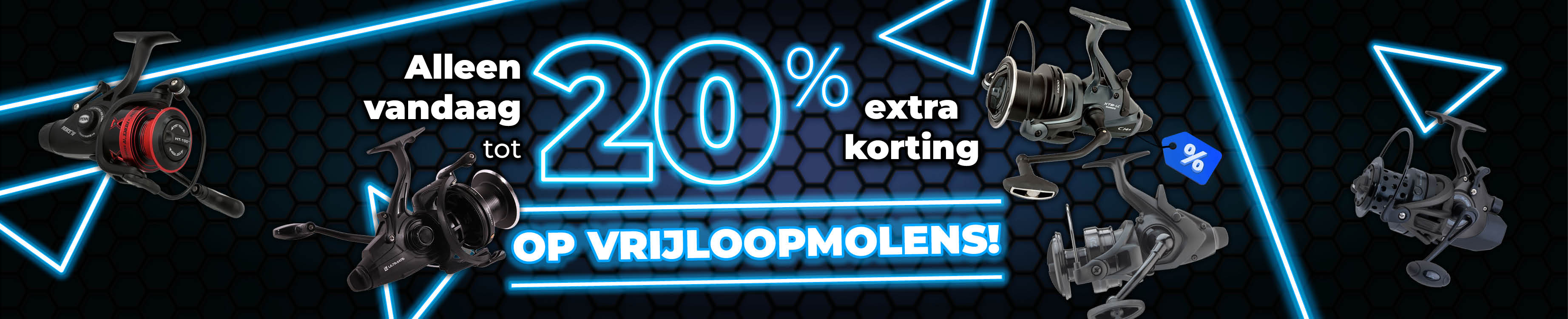 Topbanner: Tot 20% Vrijloopmolens (Blauw)