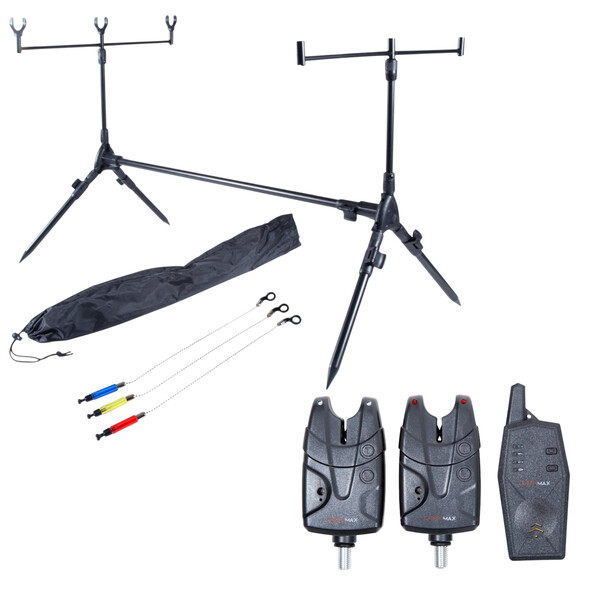 Catchmax 2+1 Bite Alarm Set + Complete Rodpod