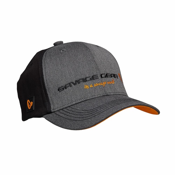 Savage Gear Strike Cap Onesize Grey Melange/Black Pet