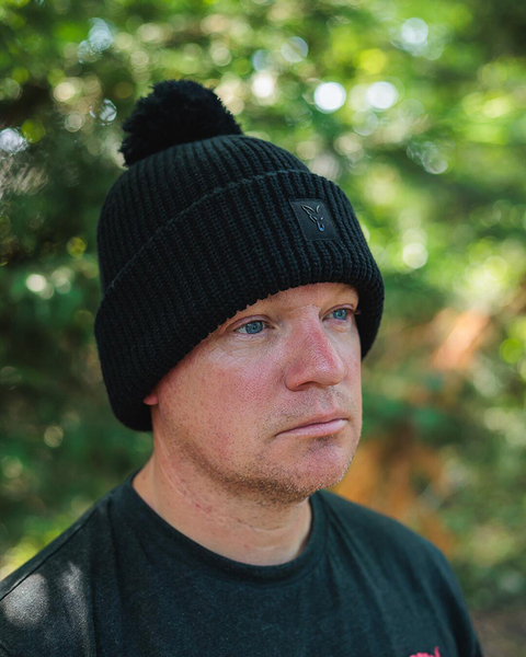 Fox Black HD Bobble Fishing Beanie