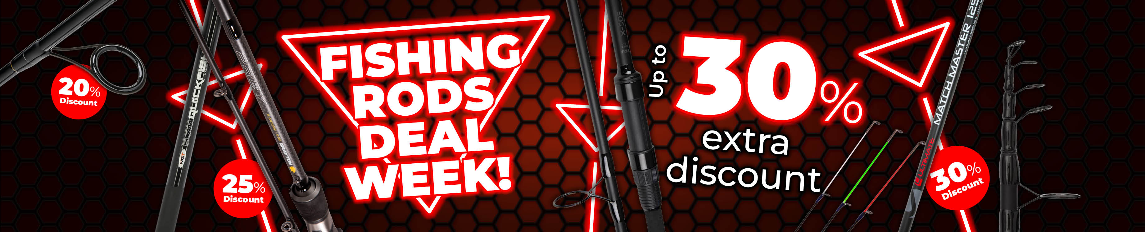 Weekactie Topbanner: Tot 30% Hengels