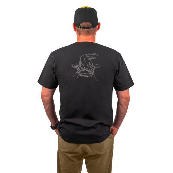 Black Cat Logo Black T-Shirt